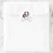 JollyRoger mit Cornish Flag Runder Aufkleber (Tasche)
