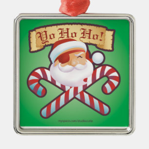 JollySanta Verzierung-Quadrat Ornament Aus Metall