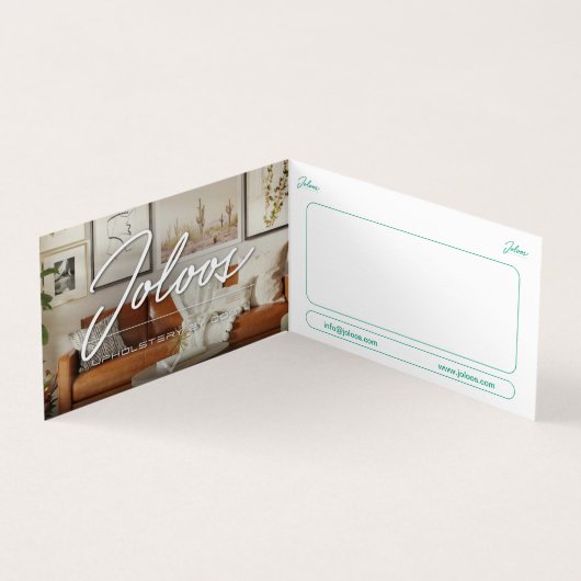 JOLOOS FOLGENDE GESCHÄFTSKARTE VISITENKARTEN (Innenseite)