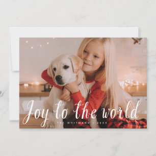 Joly to the World Christmas Foto Feiertagskarte