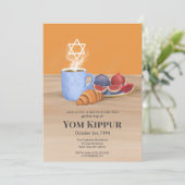 Jom Kippur Break-the-Fast: Kaffee, Granatäpfel Einladung (Stehend Vorderseite)