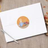 Jom Kippur Break-the-Fast: Kaffee, Granatäpfel Runder Aufkleber