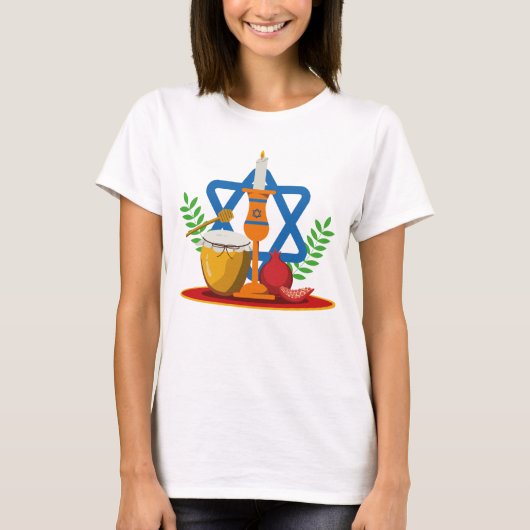 Jom-Kippur-Elemente T-Shirt (Vorderseite)