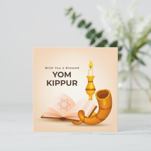 Jom-Kippur-Flachkarte (Stehend Vorderseite)