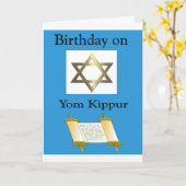 Jom Kippur Geburtstag Karte (Gelbe Blume)