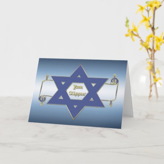 Jom Kippur Karte (Gelbe Blume)