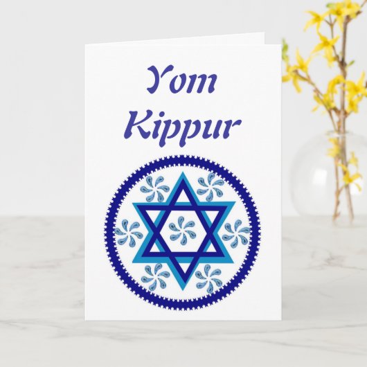 Jom Kippur Karte (Gelbe Blume)