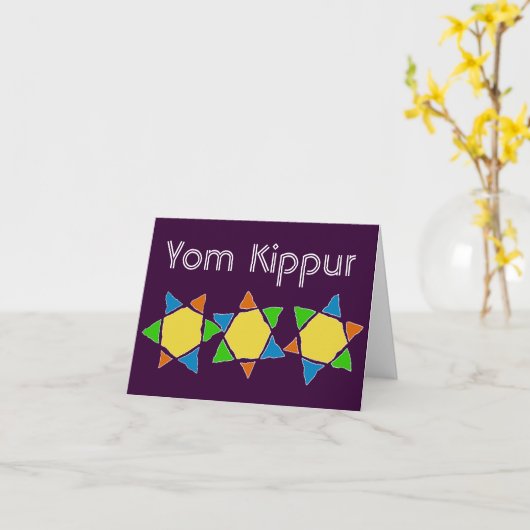 Jom Kippur Karte (Gelbe Blume)