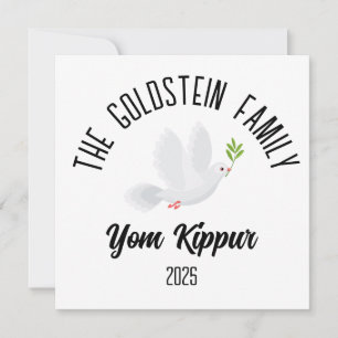 Jom Kippur Personalisierter jüdischer Feiertag Feiertagskarte
