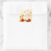 Jom Kippur Quadratischer Aufkleber (Tasche)