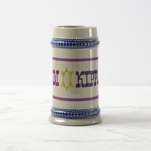 Jom Kippur & Star - Bierglas (Mittel)