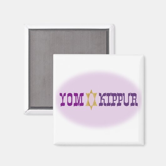 Jom Kippur & Star - Magnet (Vorderseite/Rückseite)