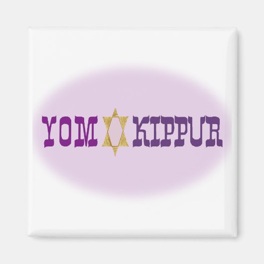 Jom Kippur & Star - Magnet (Vorne)