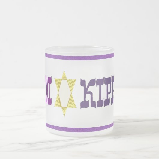 Jom Kippur & Star - Mattglastasse (Mittel)
