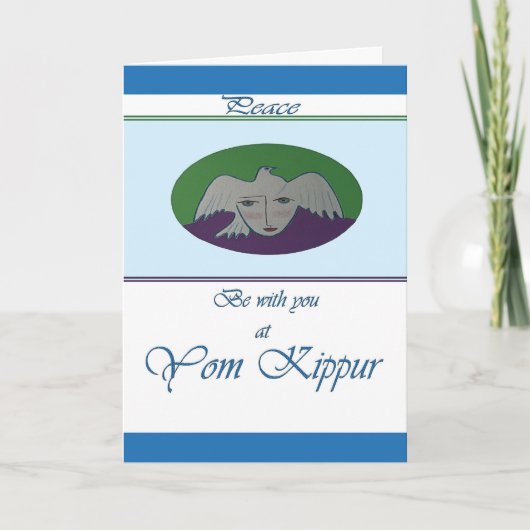 Jom Kippur Tauben-Gesichts-Gruß-Karte Karte (Vorderseite)