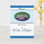 Jom Kippur Tauben-Gesichts-Gruß-Karte Karte (Gelbe Blume)