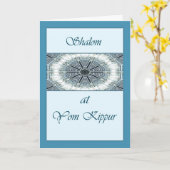 Jom Kippur zehn in einer weißen Kreis-Gruß-Karte Karte (Gelbe Blume)