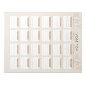 Jom Tov Meal Planner der beschäftigten jüdischen M Notizblock (Vorderseite)