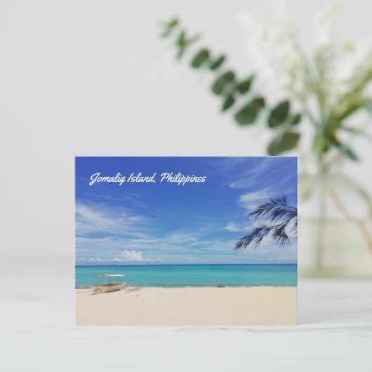 Jomalig Island Beach, Philippinen Postkarte (Stehend Vorderseite)