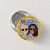 JOMAMALA Funny Joe Biden Kamala Harris Pinback Button (Vorne & Hinten)