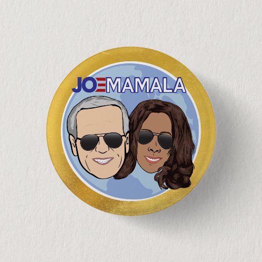 JOMAMALA Funny Joe Biden Kamala Harris Pinback Button (Vorderseite)