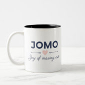 JOMO - Freude am vermissten out Zweifarbige Tasse (Links)