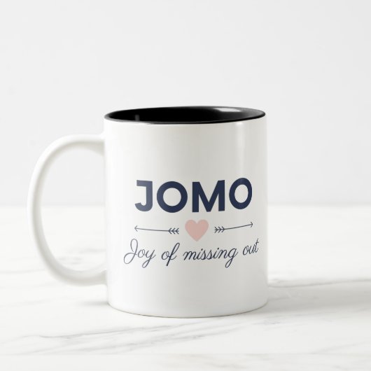 JOMO - Freude am vermissten out Zweifarbige Tasse (Links)
