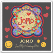 JOMO Trendy Inspirivity Sticker mit Smileys (Vorderseite)
