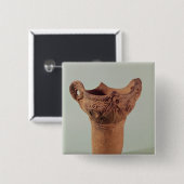 Jomon Vase von der Kanto Provinz Button (Vorne & Hinten)