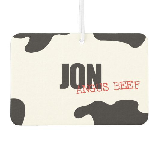 Jon "Angus Beef" Trendy Air Freshener Autolufterfrischer (Vorderseite)