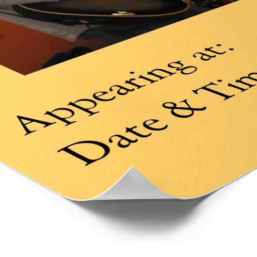 Jon Caspi - Performance-Poster Poster (Ecke)