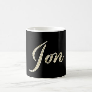 Jon Name whitegold Tasse Teetasse Kaffeetasse