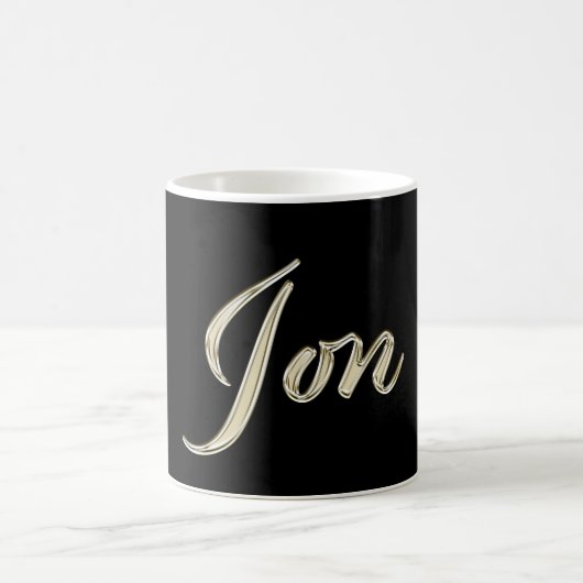 Jon Name whitegold Tasse Teetasse Kaffeetasse (Mittel)