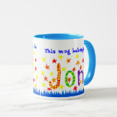 'Jon' Namensspezifische Ringer-Tasse Tasse (VorderseiteRechts)