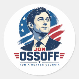 Jon Ossoff als Gouverneur | Für ein besseres Georg Runder Aufkleber