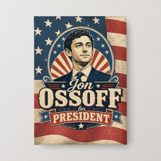 Jon Ossoff | Für den Präsidenten | Politik Button (Vorderseite)
