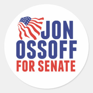 Jon Ossoff für den Senat 2026 Wahlen in Georgia Runder Aufkleber