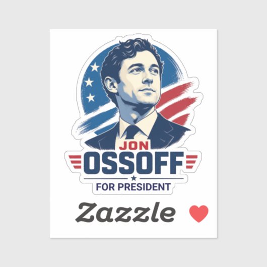 Jon Ossoff für Präsident 2028 Aufkleber (Blatt)