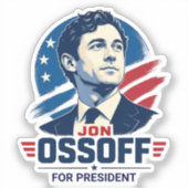 Jon Ossoff für Präsident 2028 Aufkleber (Vorderseite)