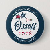 Jon Ossoff für Präsident 2028  Button (Vorderseite)