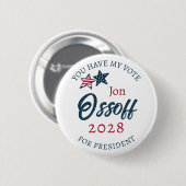 Jon Ossoff für Präsident 2028 Button (Vorne & Hinten)