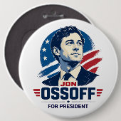 Jon Ossoff für Präsident 2028 in Übergröße Button (Vorne & Hinten)