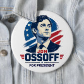 Jon Ossoff für Präsident 2028 in Übergröße Button (Beispiel)