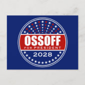 Jon Ossoff für Präsident 2028 Postkarte (Vorderseite)