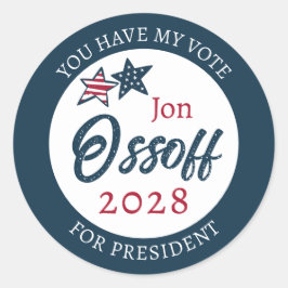 Jon Ossoff für Präsident 2028 Runder Aufkleber