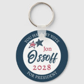 Jon Ossoff für Präsident 2028  Schlüsselanhänger (Vorderseite)
