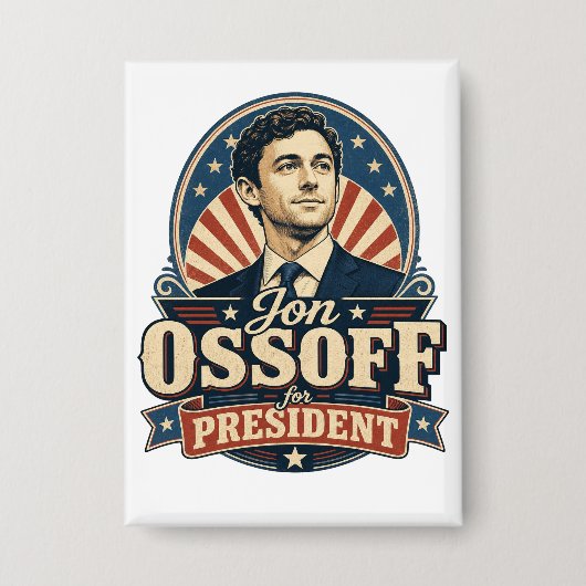 Jon Ossoff | Für Präsident | Politisch Button (Vorderseite)