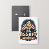 Jon Ossoff | Für Präsident | Politisch Button (Vorderseite/Rückseite)