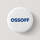 Jon Ossoff Georgia Senat Absturz blau weiß Button (Vorderseite)