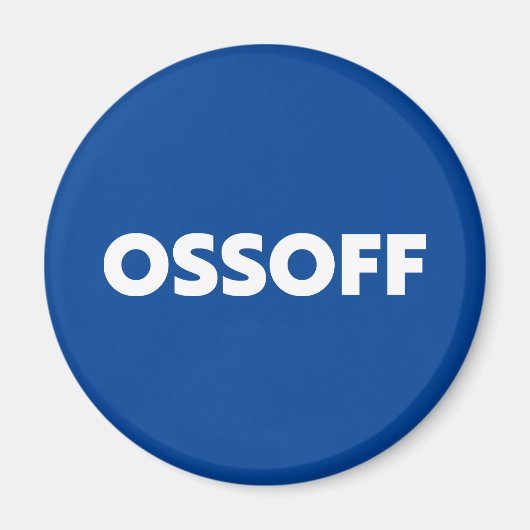 Jon Ossoff Georgia Senat Absturz blau weiß Magnet (Vorne)